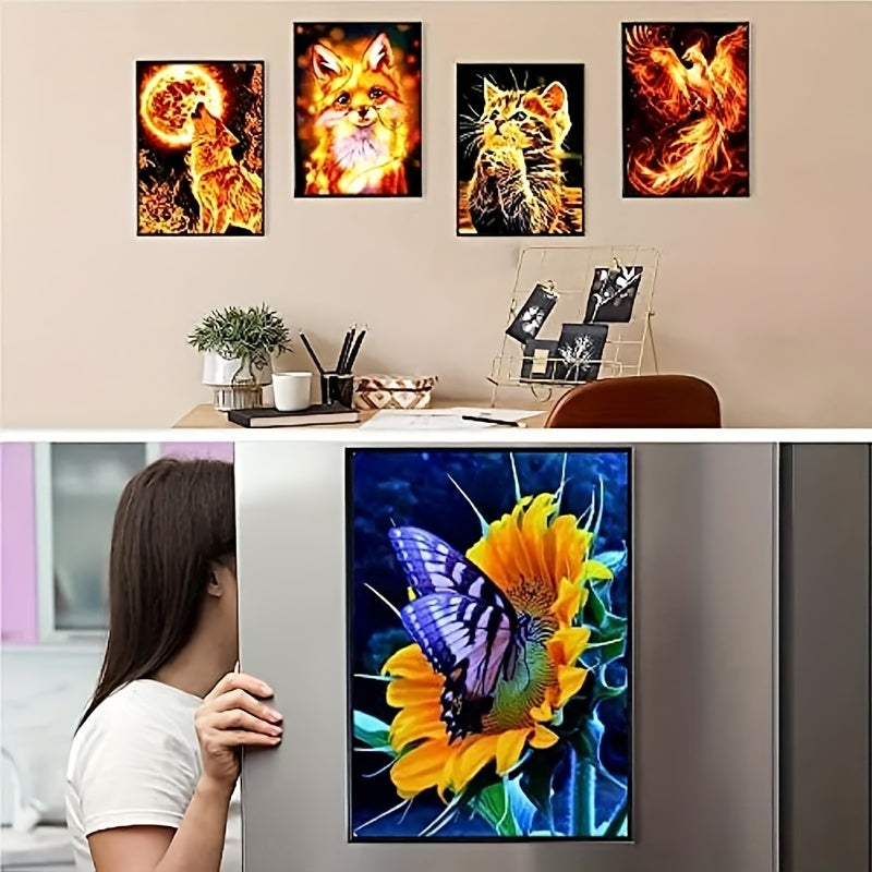 Set of 10 Diamond-Shaped Magnetic Art Frames Measuring 12X16 Inches - Self-Adhesive And Made of Lightweight PVC, Ideal for Displaying Pictures on Walls And Windows - Great for Photos, Posters, And More, Perfect for The Holiday Season