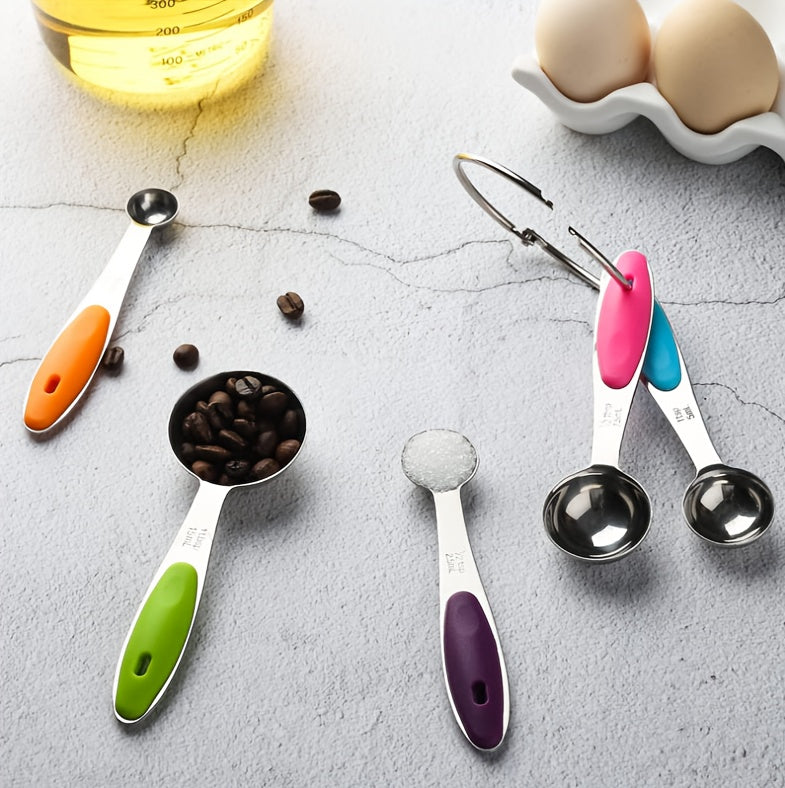 8pcs Measuring Cups/ 9pcs Measuring Spoons/ 17pcs Measuring Cups + Measuring Spoons Are Suitable For Both Dry And Liquid Ingredients - Very Suitable For Kitchen Tools, Kitchen Supplies, And Kitchen Accessories For Cooking And Baking.