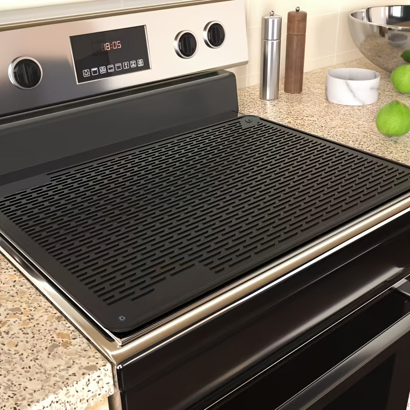 1/2pcs[28x20 Inch Silicone Stove Top Cover] Heat-Resistant Silicone Stove Top Cover Mat & Protector | 28x20 Inch Glass Cooktop Guard, Dish Drying Mat for Gas & Electric Stoves, Scratch-Resistant Kitchen Counter Protector Dish Drying Mats
