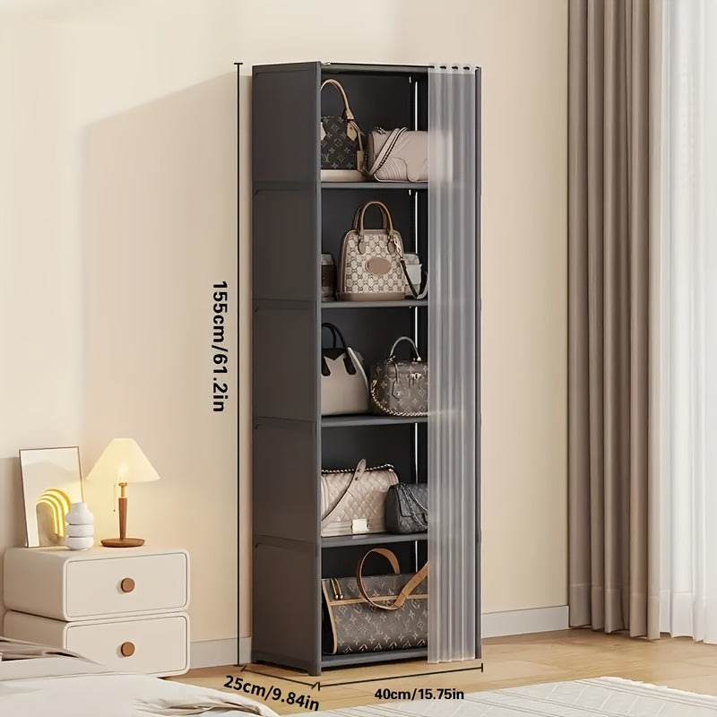 6-Story Multi-Purpose Storage Rack, Easy to Install, 15.75-Inch Easy Clothing Storage Cabinet, Dust-Proof Miscellaneous Bookshelf, Suitable for Offices, Classrooms, Living Rooms, Bedrooms, Dormitories, Organization And Storage, Utility Racks