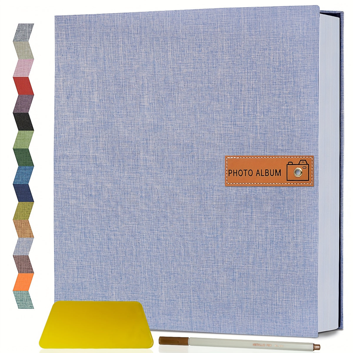 1pc Large Photo Album Self-Adhesive 4X6 5X7 8X10 Scrapbook Album Picture Book, Gifts for Mom, Family Baby And Wedding, with Metal Pen And Plastic Board Photo Album Book Valentine'S Day Gifts Mother'S Day Gift