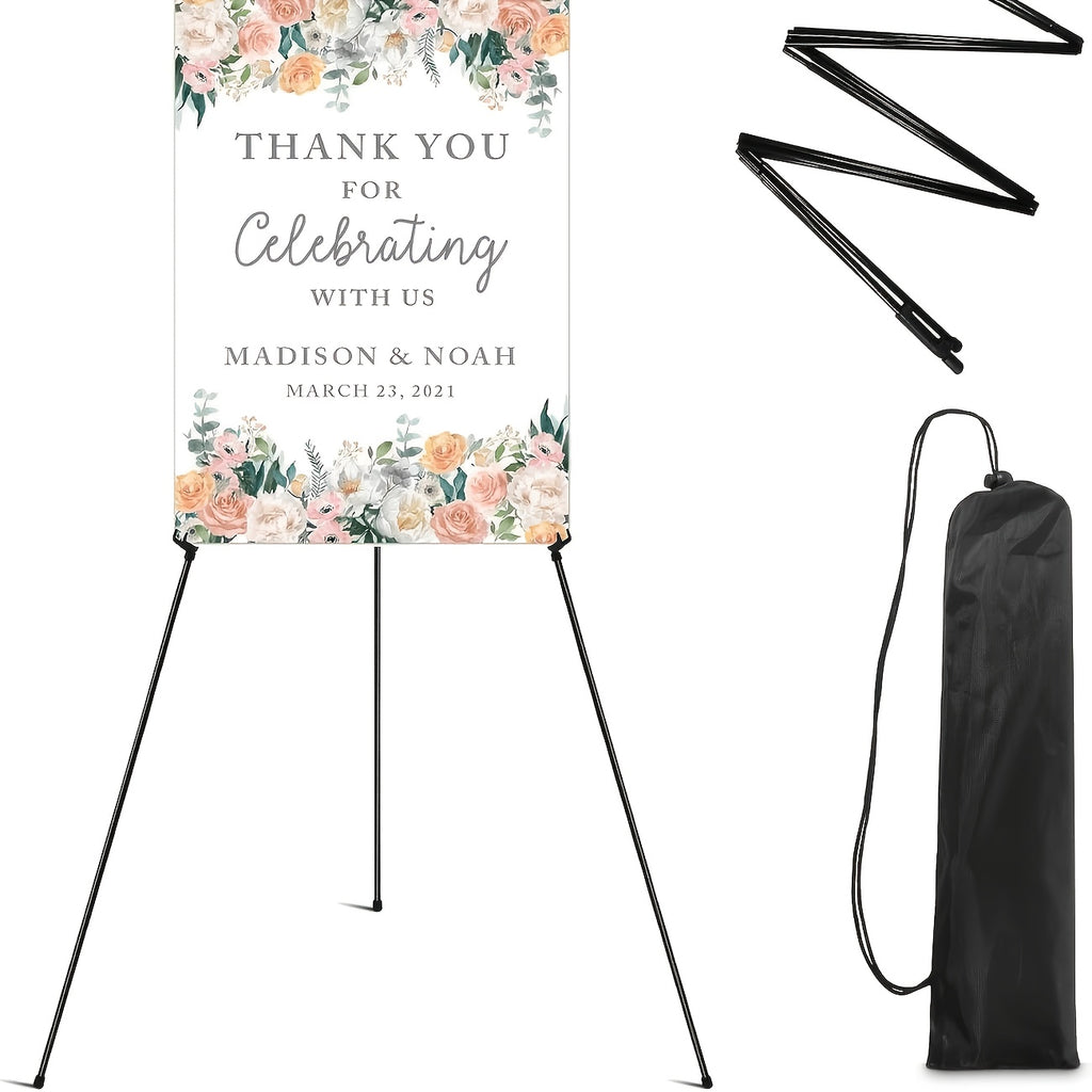 Large Heavy-Duty Iron Modern Adjustable Wall-Mounted Picture Frame - The Heavy Base Ensures Stability - Made of Solid Metal - an Elegant Display Stand, Suitable for Various Display Needs Such As Large Documents, Photos, And Holiday Gifts