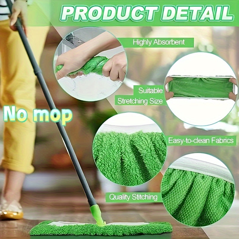 15Pack Reusable Microfiber Mop Pads for Swiffer Sweeper Mop(9.84inch-11.02inch) - Dry Sweeping Cloths & Wet Mopping Cloths for Household Cleaning - Washable Wet Pads for Mopping Floors(Mop Is Not Included)