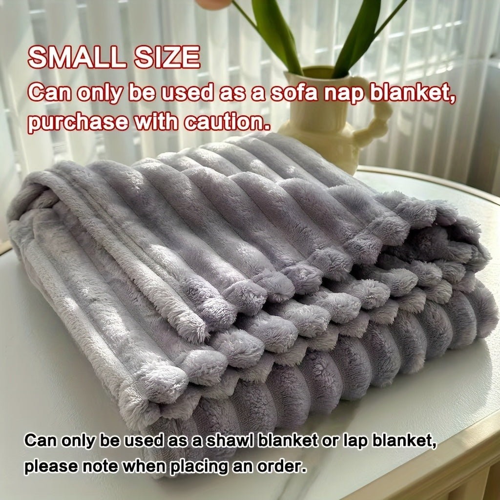 Ultra-Soft Thick Fleece Blanket | Multi-Color, 3D Faux Rabbit Fur, Double-Sided, Ideal for All Seasons, Home, Office, Travel, Camping, Gift for All Occasions