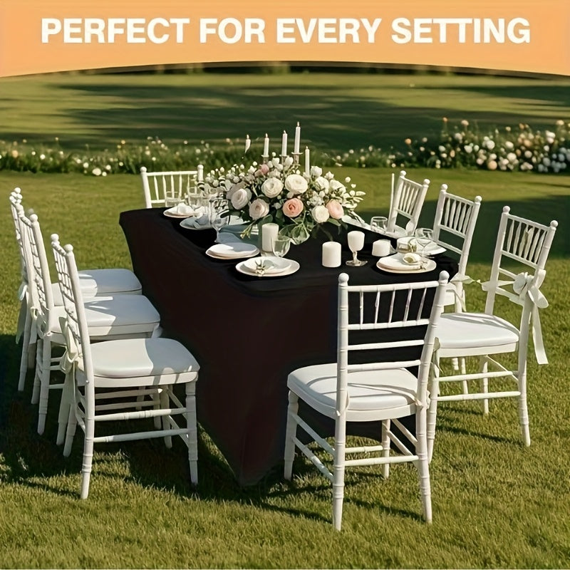 2/4/8/12 Pack Table Cloths 6FT Tablecloths Spandex Fitted Suitable For Rectangular Tables, Wrinkle Resistant Elastic Tablecloth, Ultimate Desktop Protective Cover, Suit For Parties, Trade Exhibitions, Mothers Day, Weddings Decor Kitchen
