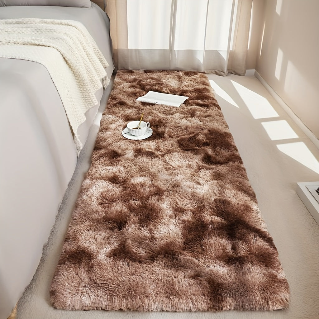 1pc Modern Style Solid Color Tie-dyed Area Rug Mat, Soundproof, Non-slip, Washable Soft And Lightweight, Suitable For Living Room, Bedroom, Can Be Used As A Graduation Season Valentine'S Day New Year Christmas Gift, Home Decoration Room Decoration.