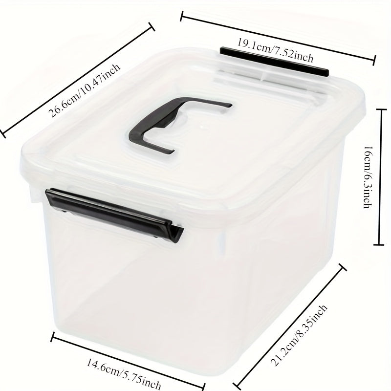 6-Pack Clear Plastic Storage Boxes with Latches And Lids, 6 Quart Stackable Organizer Containers, Storage Boxes Suitable for Use in Living Rooms, Bedrooms, Bathrooms And Kitchens The Best Gifts for Easter Sunday And Mother'S Day
