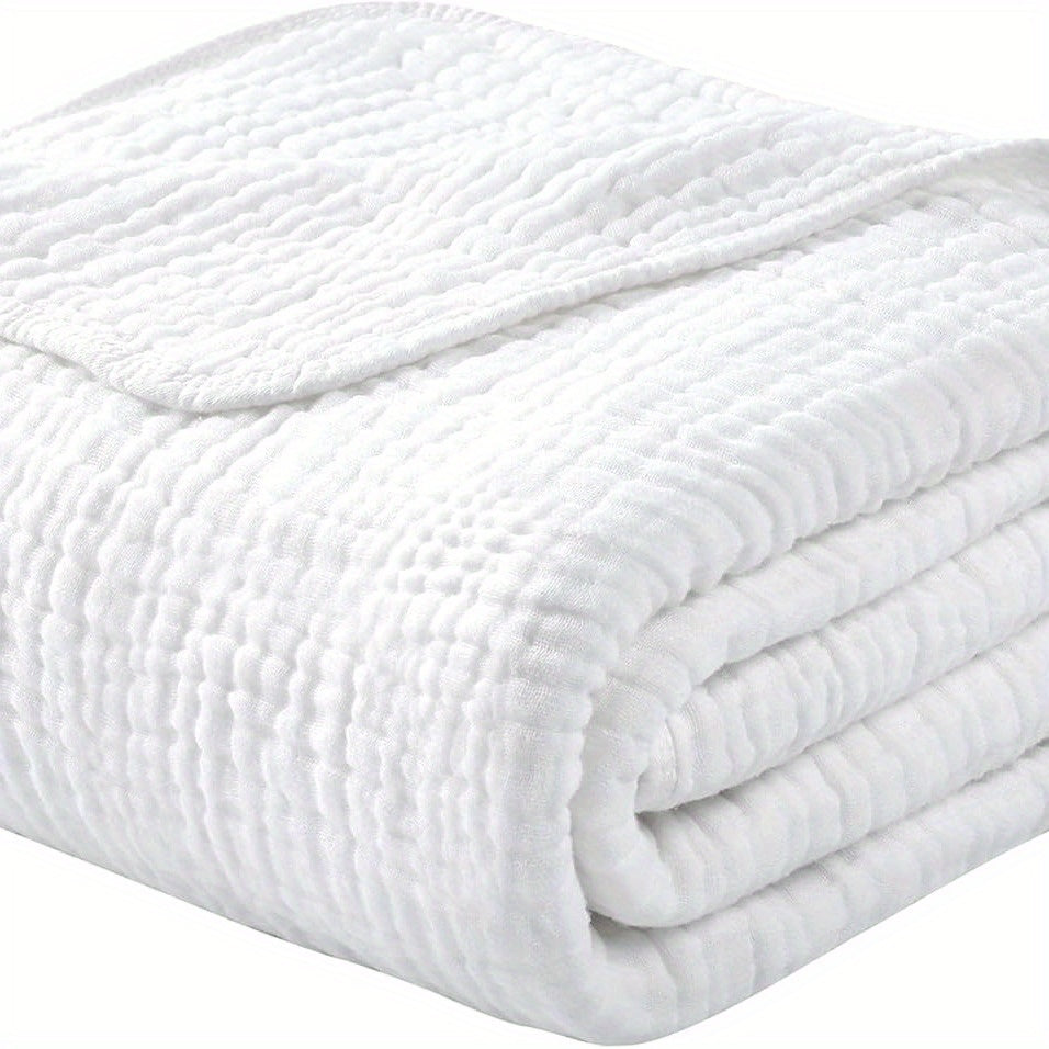 Looxii 6-Layer 100% Cotton Muslin Blanket, Lightweight And Breathable Gauze Blanket for Bed, Couch, And Adults, All-Season Use