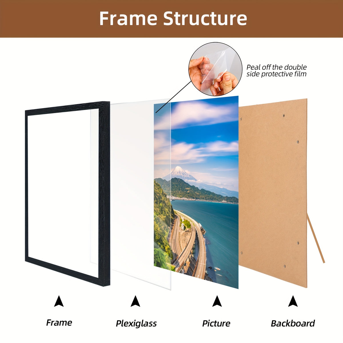 15pcs Picture Frames Collage Wall Decor, Photo Frame, Photo Board, Picture Frames for Mounting Or Tabletop Display, Photo Gallery Frame Set for Family, Multi Sizes Including 8x10, 5x7, 4x6, Suitable for School, Halloween And Christmas