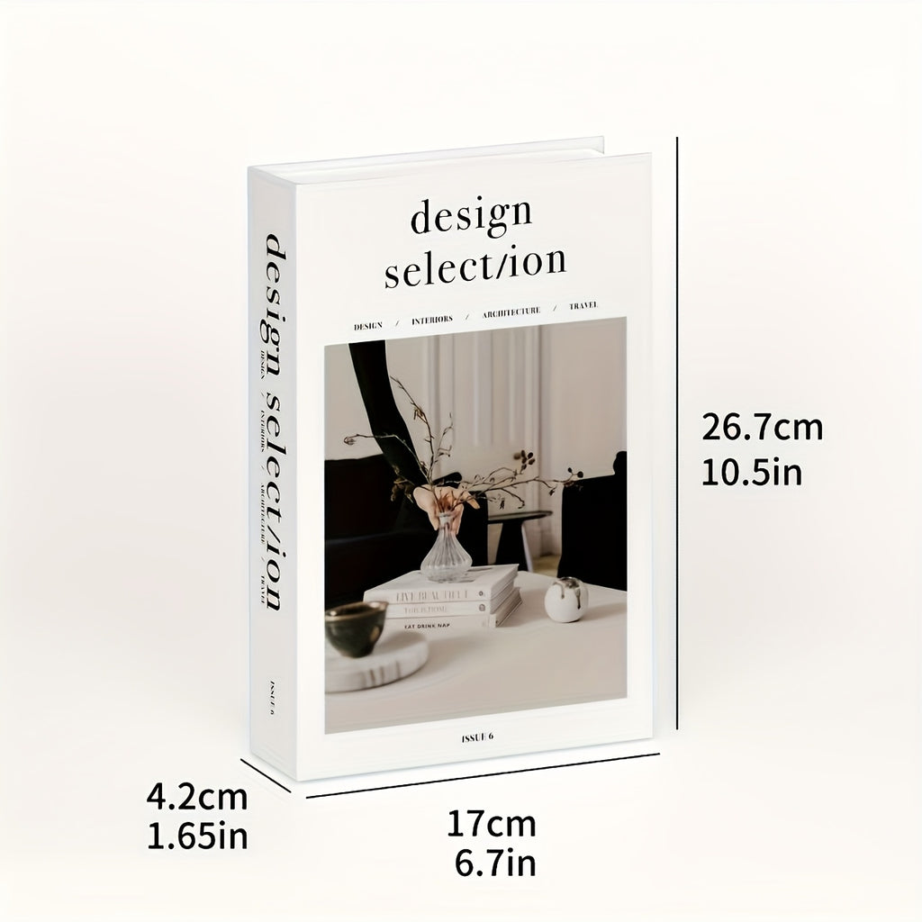 Minimalist Faux Book Set Of Three, Fashionable Decor Books, Realistic Bookshelf Ornaments, Photo Props.