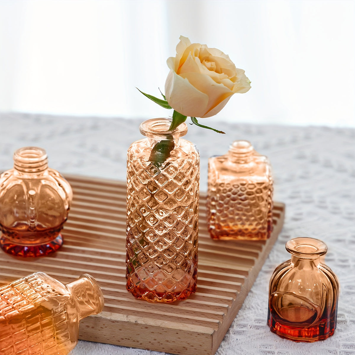 TOMNK 36pcs Bud Vase, Wedding Centerpieces for Tables, Mini Clear Bud Vases for Flowers, Small Flower Vases Suitable for Birthday Party, Anniversary, Wedding, Home Table Deco, for Mother's Day