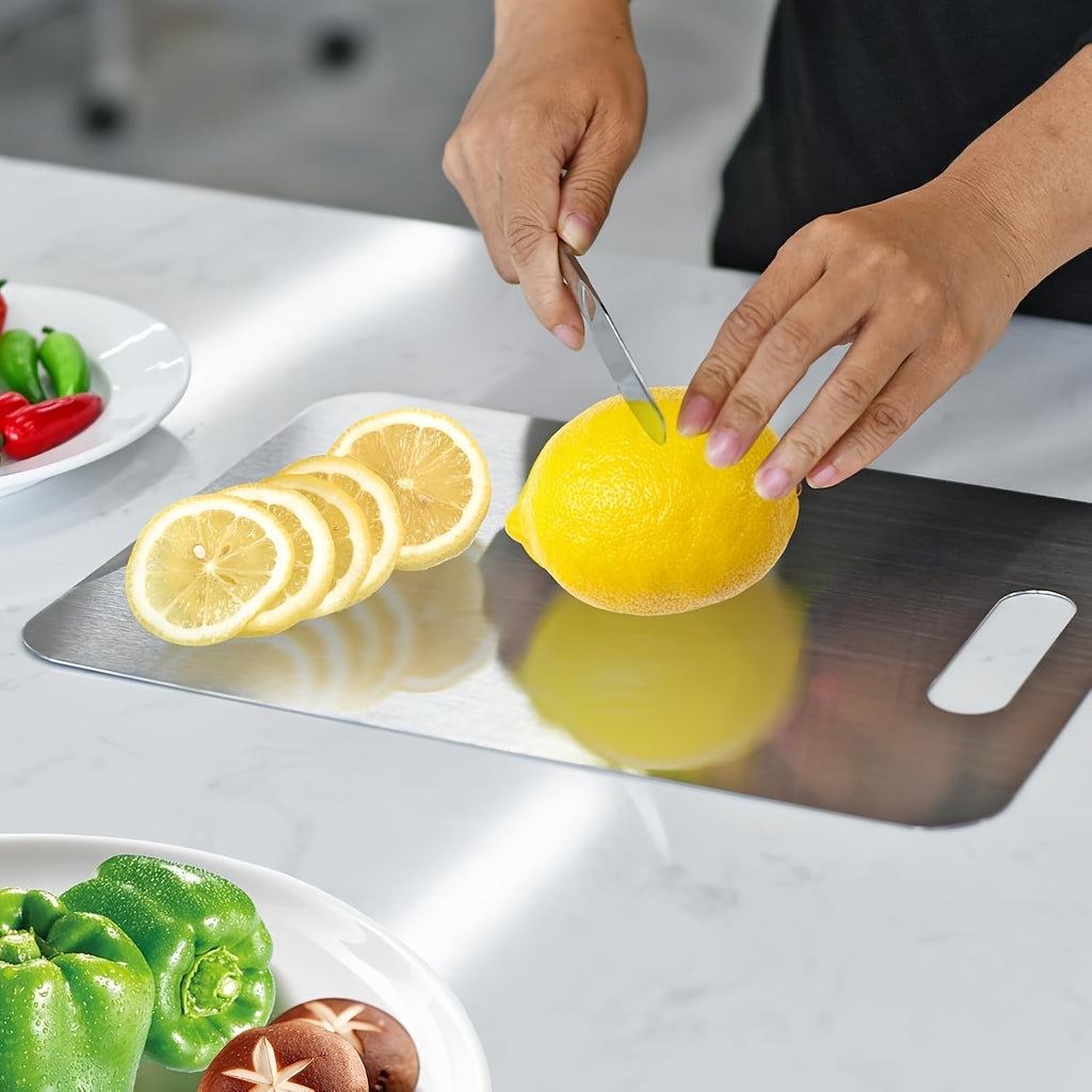 2026 Titanium Cutting Board for Kitchen, Premium Cutting Board, New Upgrade 100% Pure Titanium Cutting Boards for Kitchen, Large Cutting Board(14"Lx10"W), Double Sided Durable Metal Cutting Board