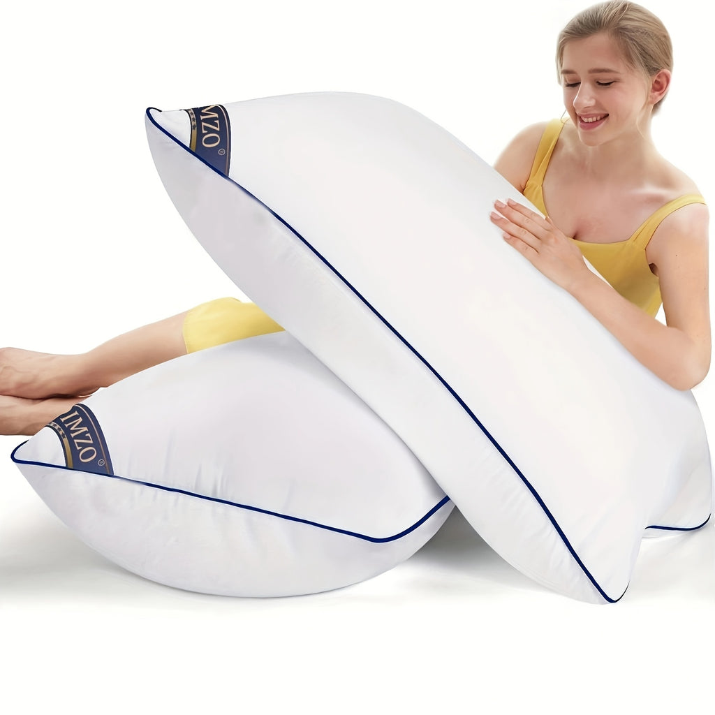 2/4pcs, Firm Supportive Sleep Pillow, Hotel-Grade Cool-to-the-Touch Feel, Filled with Premium Soft Fiber, Suitable for Back, Stomach, Or Side Sleeping Positions, Ideal Sleep Solution, Valentine's Day Gift, Presidents' Day