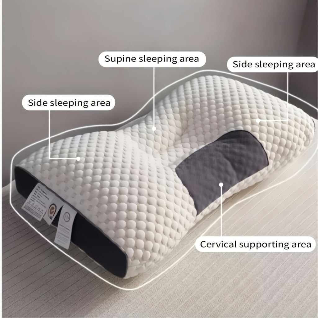 2pcs Buy 1 Get 1 Free Soft Massage Neck Pillows - Adjustable Ergonomic Orthopedic Cervical Support Pillow Suitable for Sleeping, Machine Washable Removable Cover & High-Quality Core, for - & Spinal