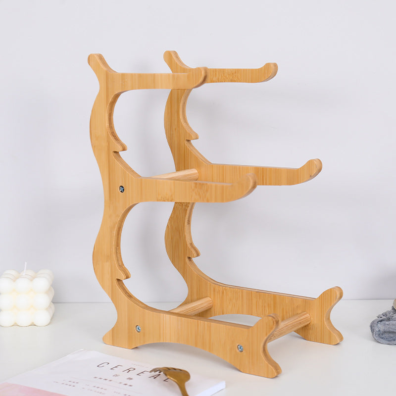 2/3-Tier Creative Plastic Fruit Plate | Elegant Wooden Design Suitable for Family Snacks And Bread Plastic Trays in The Living Room, Space-Saving Design, Easy to Assemble, Birthday Gift