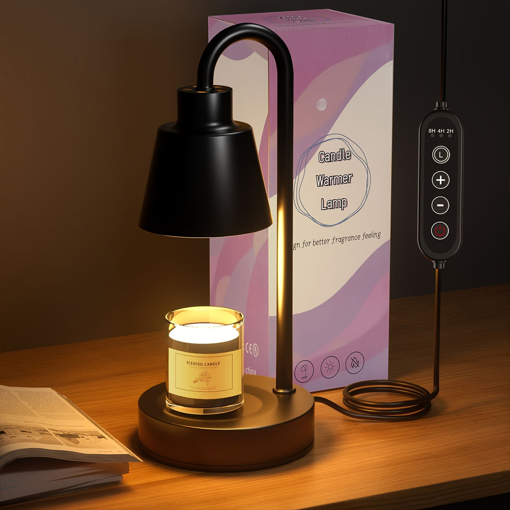 Upgraded Height Adjustable Candle Warmer Lamp with Timer & Dimmable Light - Electric Wax Melts Warmer for Candle Jars, Cozy Bedroom Decor, Perfect Holiday Gift for Women – Valentine's Day, Christmas, Thanksgiving 1pc/2pcs No Bulbs Included
