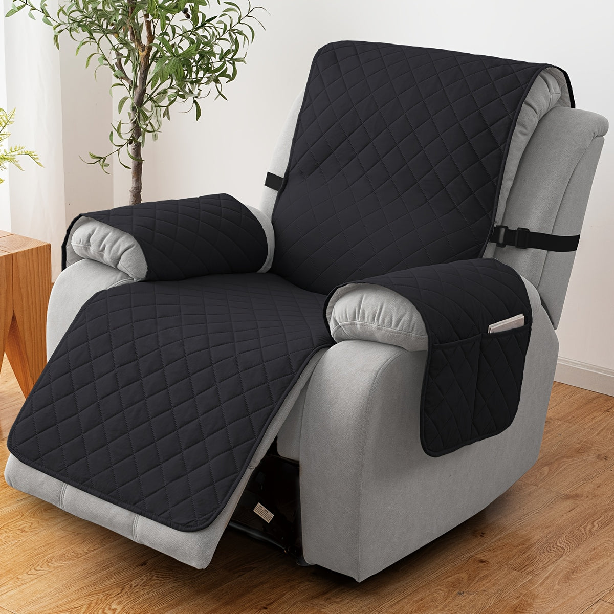 1pc 100% Non-Slip Recliner Chair Cover Sofa Slipcover, Pet Cover For Large Recliner With Elastic Straps, Washable Chair Seat Cover Recliner Chair Furniture Protector, Recliner Compatible, Valentine'S Day Home Decorations