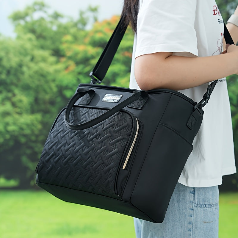 Extra Large 2.91gal Insulated Lunch Bag, Portable Thermal Tote with Adjustable Shoulder Strap and Handle, Cold & Hot Food Carrier, Beach Cooler Bag for Outdoor Use, Keeps Meals Fresh and Delicious, Non-Food Contact