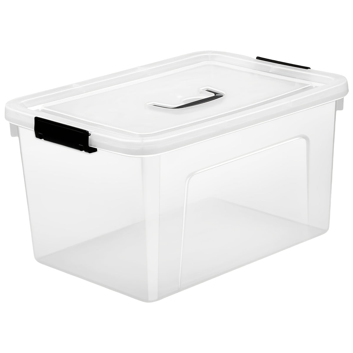 6pcs Transparent Plastic Storage Box, Stackable Storage Container with Lock Cover And Handle, for Organizing, Books, Beads, Pantry Items, Multi-purpose Home Storage Accessories The Best Gifts for Thanksgiving And Christmas