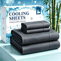 Breathable Cooling Sheet Set, 4-Piece Soft Hotel-Style Bedding with Extra Deep Pockets in Twin, Full, Queen, King and California King Sizes