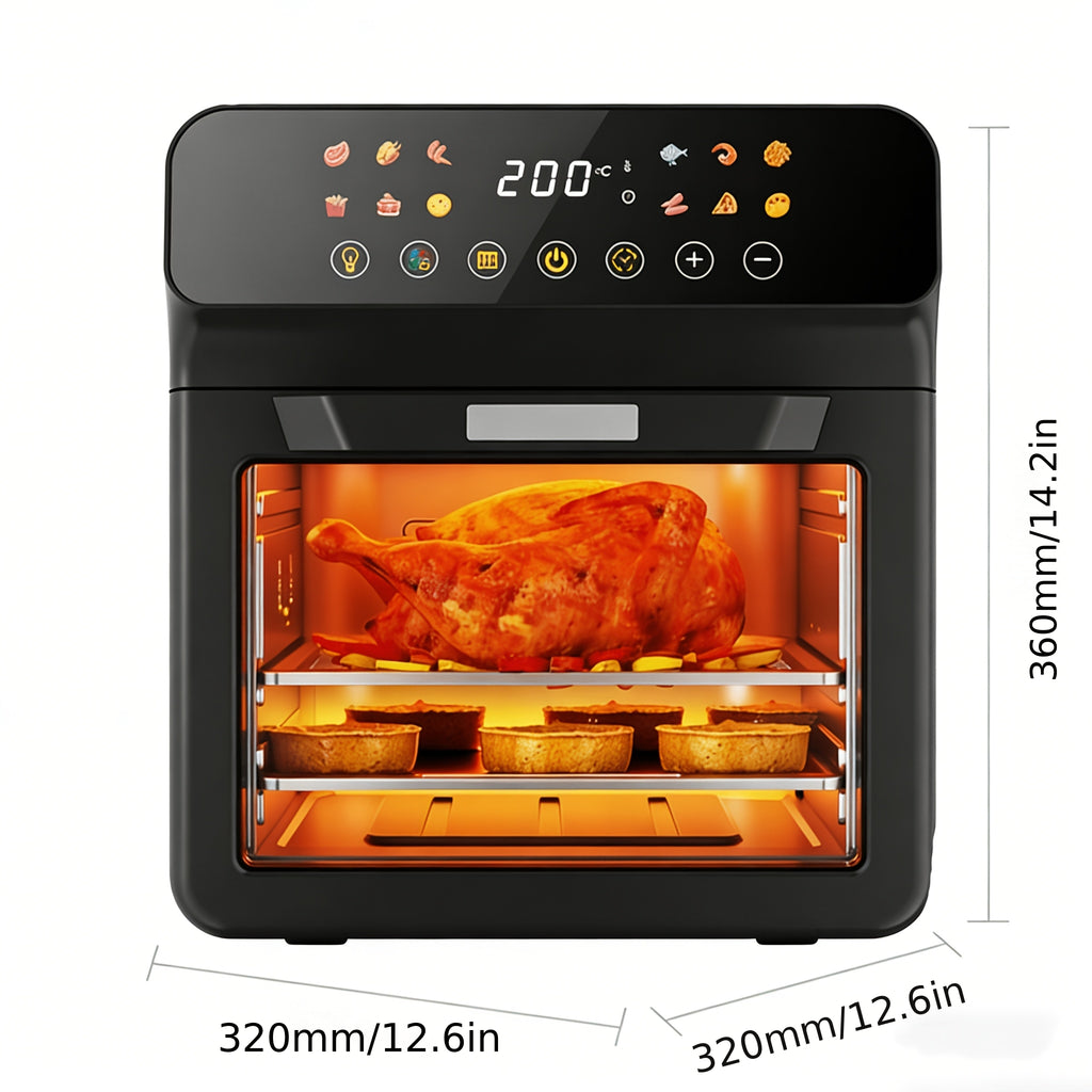 Large Capacity Air Fryer Visual Intelligent Fully Automatic Household Air Fryer Anti-Scald Handle Suitable for Chicken And Fish