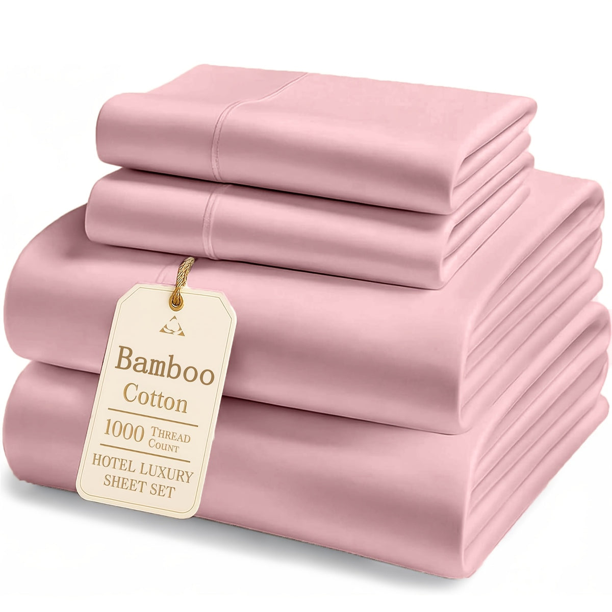 Bamboo Cooling Fitted & Flat Sheet Bedding Suitable for Hot Sleepers, Wrinkle-Resistant & Moisture-Wicking Bamboo Fiber, Deep Pocket Hotel Grade Bed Sheets with Double-Stitched Edges, Machine Washable for - for