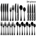 Modern Flatware Set in 20, 24, 30 or 65 Pieces, Mirror-Polished 304 Stainless Steel Knives Forks and Spoons for 4, 6 or 12 Place Settings and Home Dining