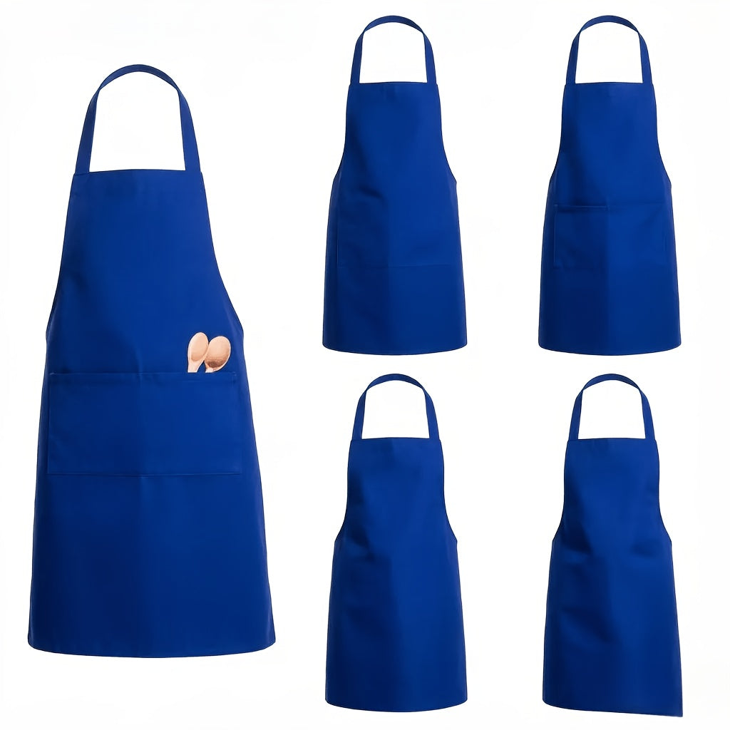 Adult Easy Purple Apron Wholesale- Unisex Chef Apron with 2 Pockets, Durable Polyester Canvas Material Suitable for Cooking, Baking, Restaurant, And Handicraft Making| Easy Cleaning Design