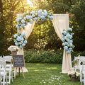 Faux Hydrangea Flower Stems, 20-Piece 16.2-Inch Artificial Blooms in Blue White or Light Green for Wedding Centerpieces, Home Parties and Seasonal Decor