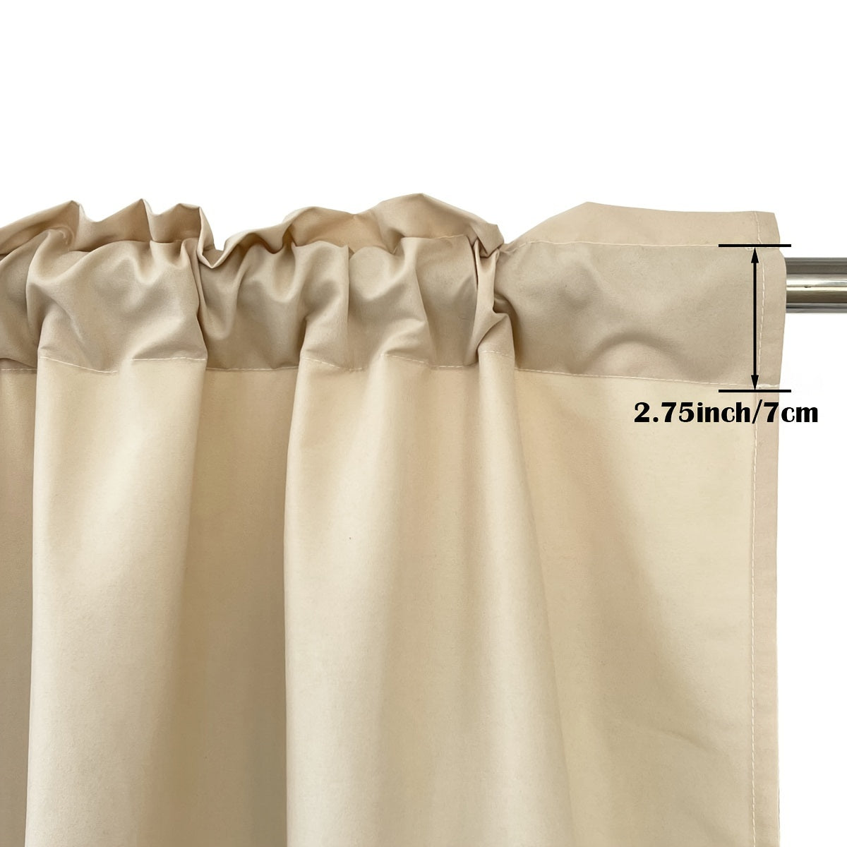 4 Panels Curtains, Solid Color Simple Rod Pocket Light Filtering Curtains, Suitable for Living Room, Office Home, Bedroom Decoration