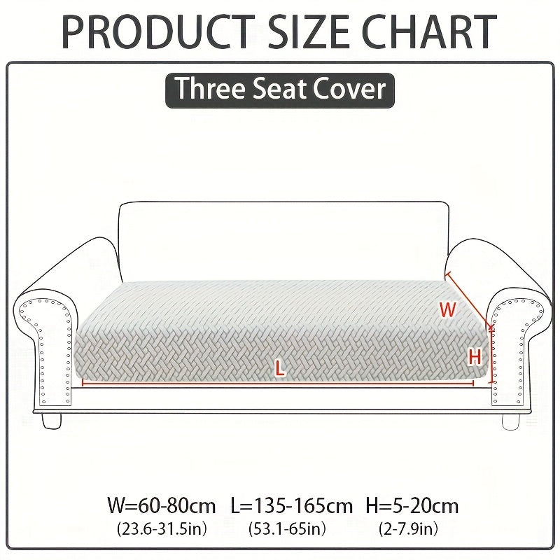 1pc of Wear-Resistant And Non-Slip Sofa Cover, Elastic Stretch L-Shaped Furniture Protector, Suitable for 3/2/1/4 Seat And Sectional Sofas, Made of Polyester Jacquard Fabric, Machine Washable, Ideal for Living Room, Bedroom