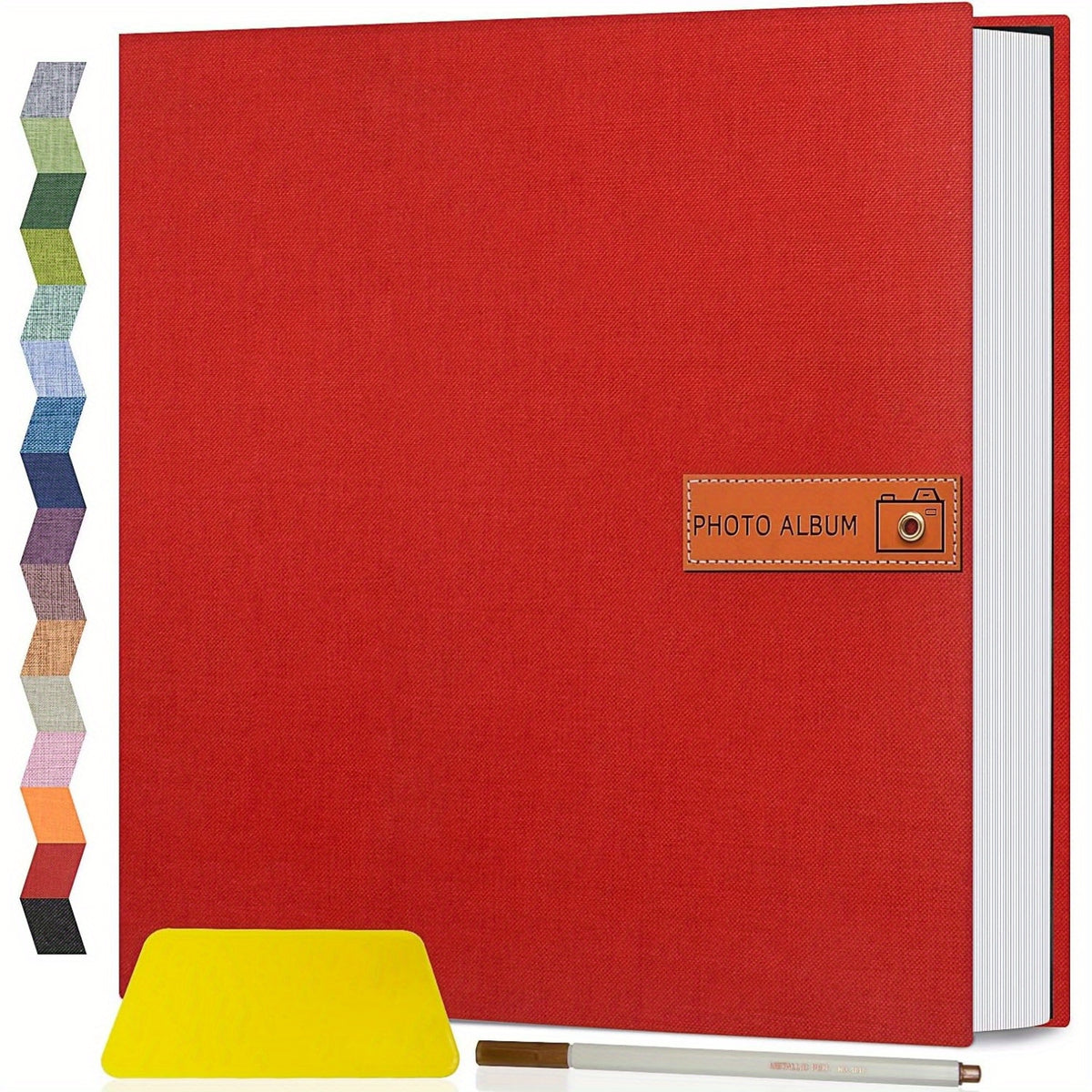 1pc Large Photo Album Self-Adhesive 4X6 5X7 8X10 Scrapbook Album Picture Book, Gifts for Mom, Family Baby And Wedding, with Metal Pen And Plastic Board Photo Album Book Valentine'S Day Gifts Mother'S Day Gift