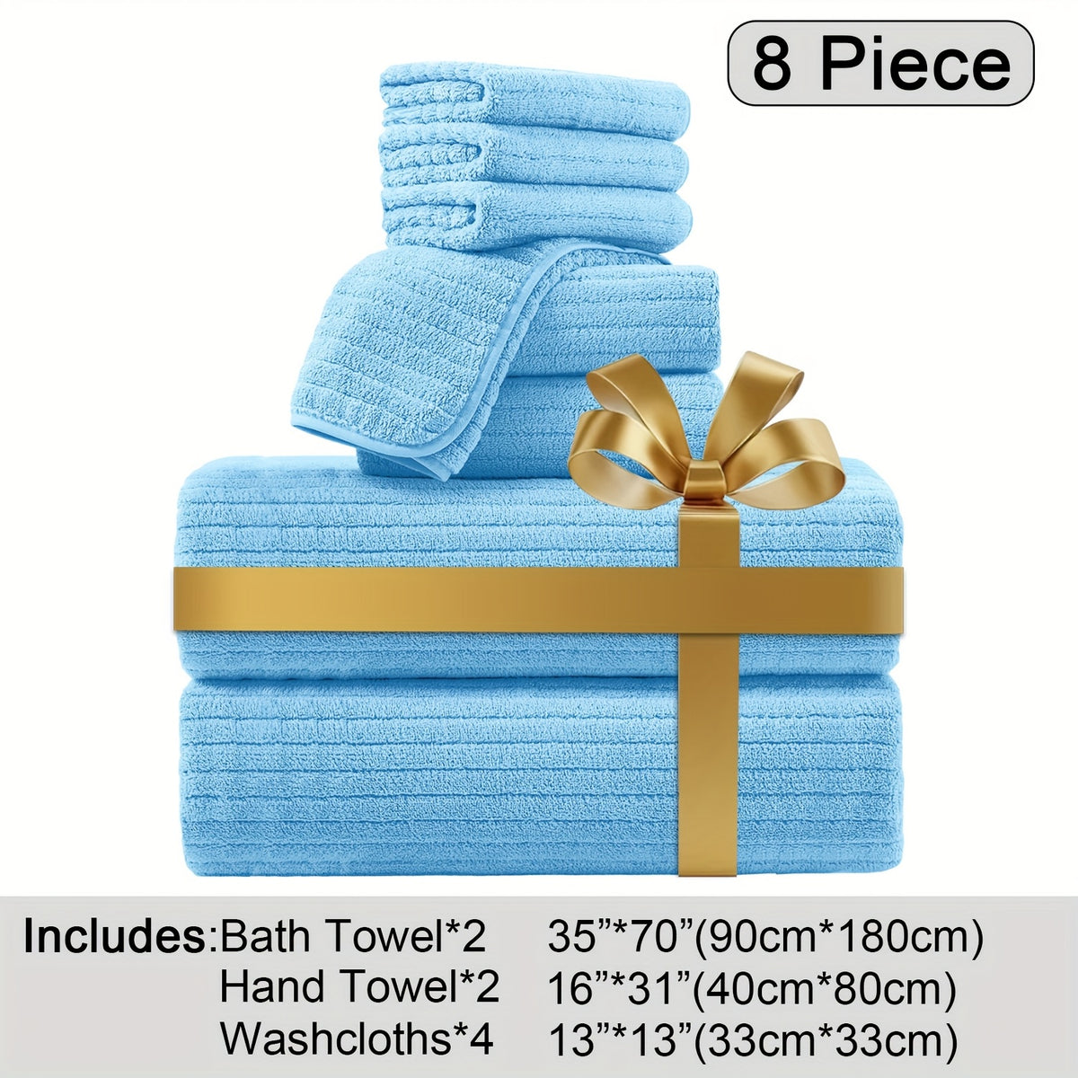 Oversized Bath Towels Set, Extra Large Towel Microfiber Soft XL Bath Sheet Super Absorbent Bathroom Towels Set Quick Dry Plus Size Shower Towels for Family Hotel, Wash Cloths