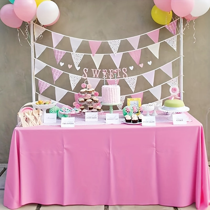 6 Pack Disposable Plastic Tablecloths 54"x72" - Vibrant Solid Colors for Indoor/ Outdoor Parties, Weddings, Birthdays, Christmas, Anniversaries & Gender Reveals - Durable Machine-Made Buffet Table Coverings, Disposable Table Cloth, Party Table