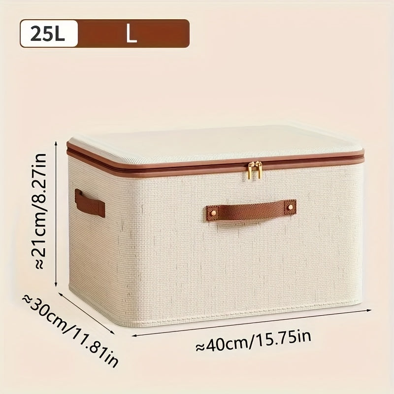2-Pack Foldable Storage Bins with Lids - Large Capacity, Space-Saving Organizer for Clothes, Blankets, Books, Under-Bed Storage
