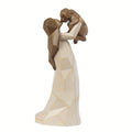 Man Holding Dog Figurine, Hand-Painted Resin Friendship Sculpture for Pet Lover Gifts, Loyal Companion Remembrance and Decorative Home Displays