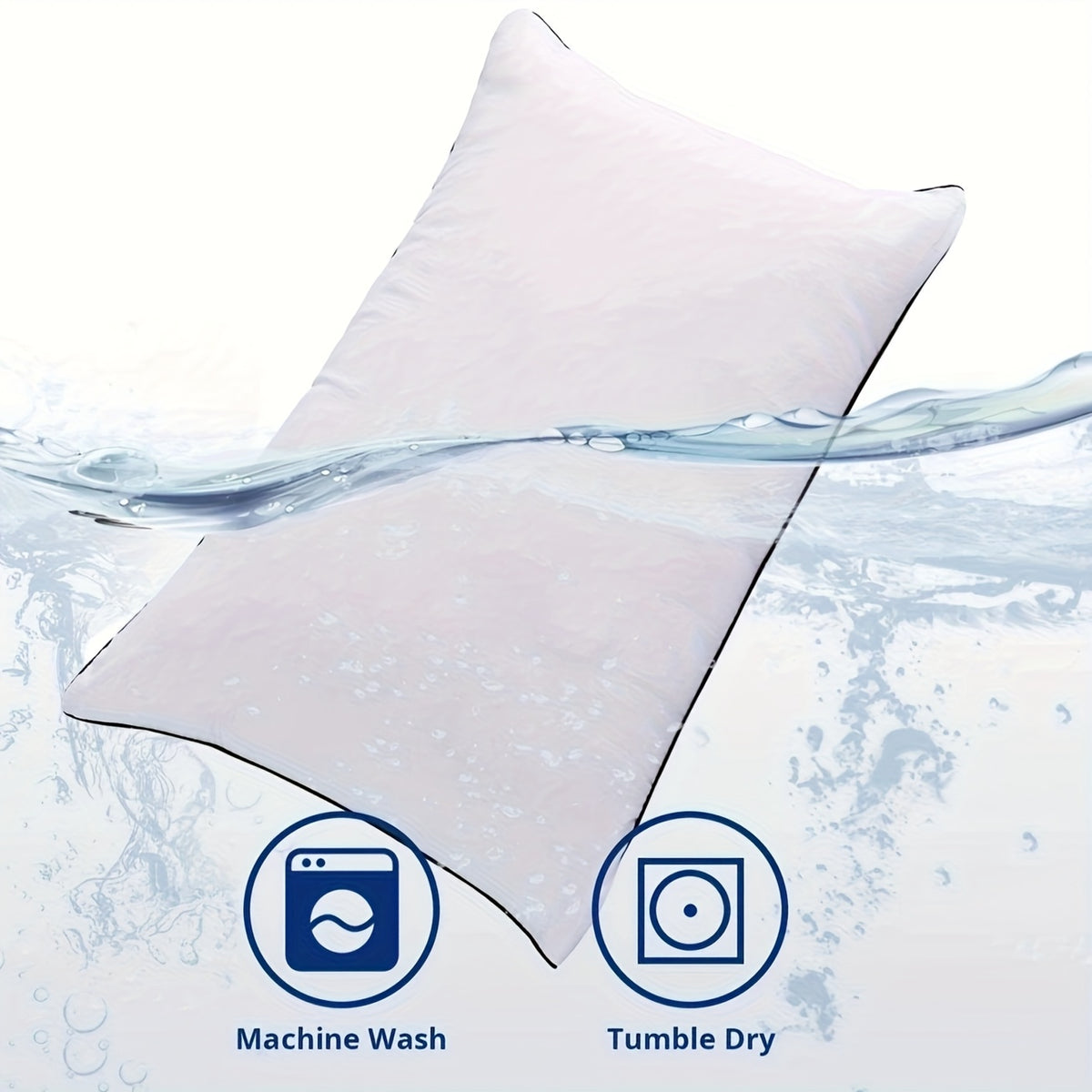 2/4pcs, Firm Supportive Sleep Pillow, Hotel-Grade Cool-to-the-Touch Feel, Filled with Premium Soft Fiber, Suitable for Back, Stomach, Or Side Sleeping Positions, Ideal Sleep Solution, Valentine's Day Gift, Presidents' Day