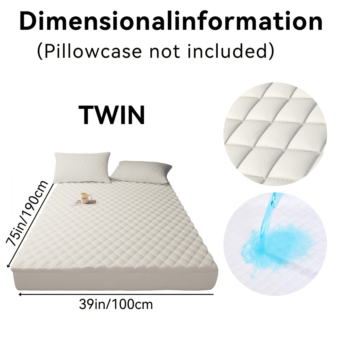 1pc Modern Waterproof Non-Slip Kids & Children Mattress Protector, Solid Color Quilted Bed Cover with 9-15 Inches Deep Pocket, Effective Barrier & Breathable Bedding, Ideal for Bedroom, Guest Room And Hotel, Available In Random Colors(No Pillowcases)
