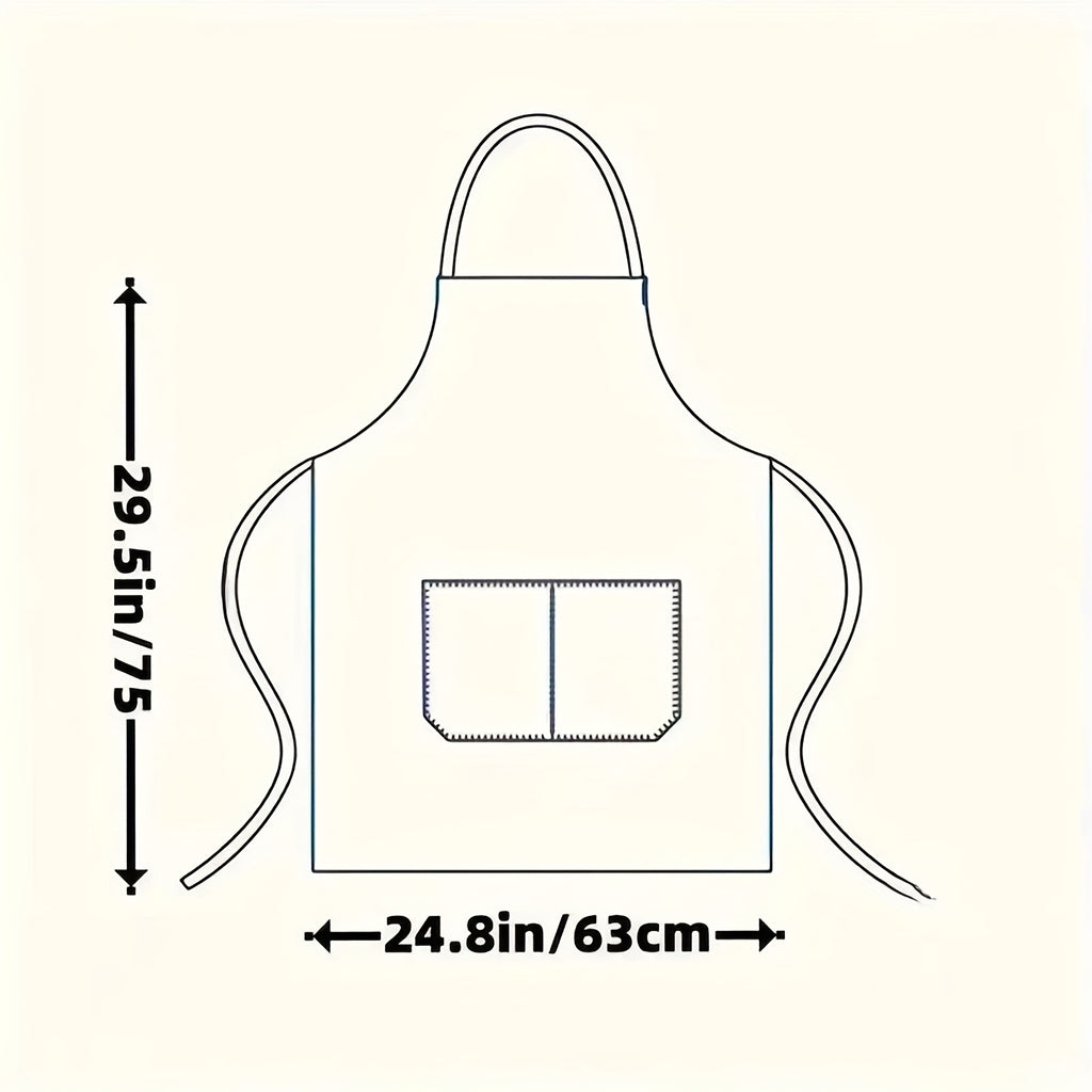 Adult Easy Purple Apron Wholesale- Unisex Chef Apron with 2 Pockets, Durable Polyester Canvas Material Suitable for Cooking, Baking, Restaurant, And Handicraft Making| Easy Cleaning Design