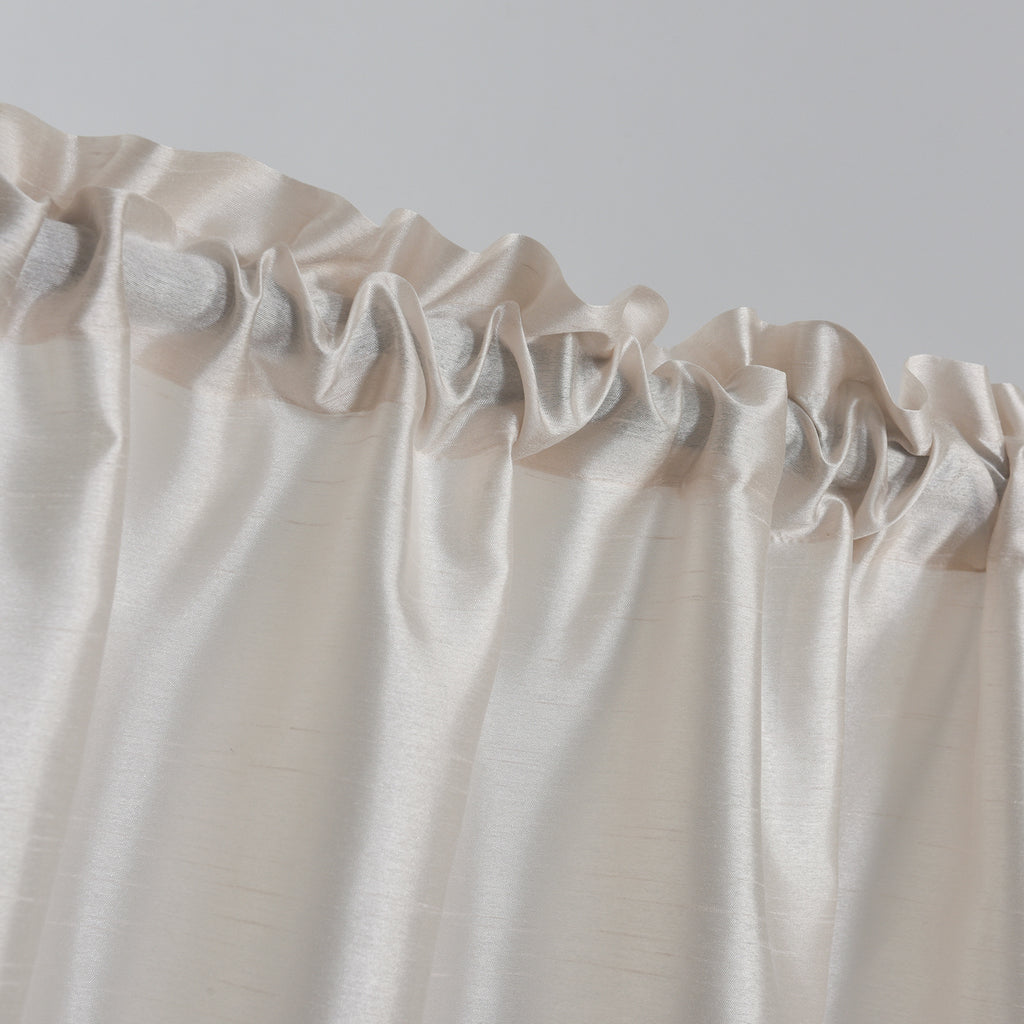 3 Panels Faux Silk Solid Color Sheer Kitchen Curtains Set Rod Pocket Design with 2 Tiers 26x36 inch Each and 1 Valance 52x14 inch for Kitchen Bathroom Privacy Drapes and curtains