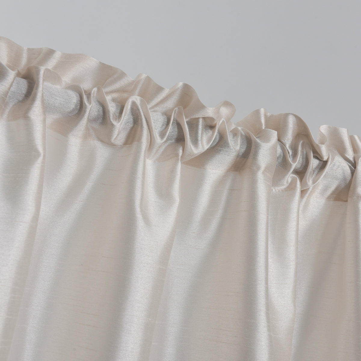 3 Panels Faux Silk Solid Color Sheer Kitchen Curtains Set Rod Pocket Design with 2 Tiers 26x36 inch Each and 1 Valance 52x14 inch for Kitchen Bathroom Privacy Drapes and curtains