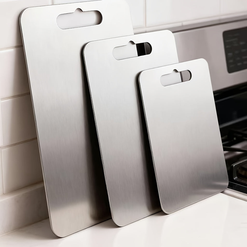 2026 Titanium Cutting Board for Kitchen, Premium Cutting Board, New Upgrade 100% Pure Titanium Cutting Boards for Kitchen, Large Cutting Board(14"Lx10"W), Double Sided Durable Metal Cutting Board