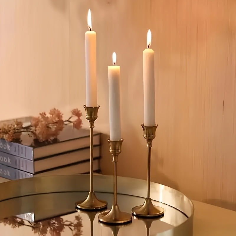 12pcs/6pcs Metal Bell Candlestick, Christmas, Halloween Table Decoration, Candlelight Dinner Photo Props, Anniversary Wedding Decoration, Home Hotel Decoration, Birthday Gift, Suitable for Table Center Decoration, Wedding, Catering, Party (Without Candle)