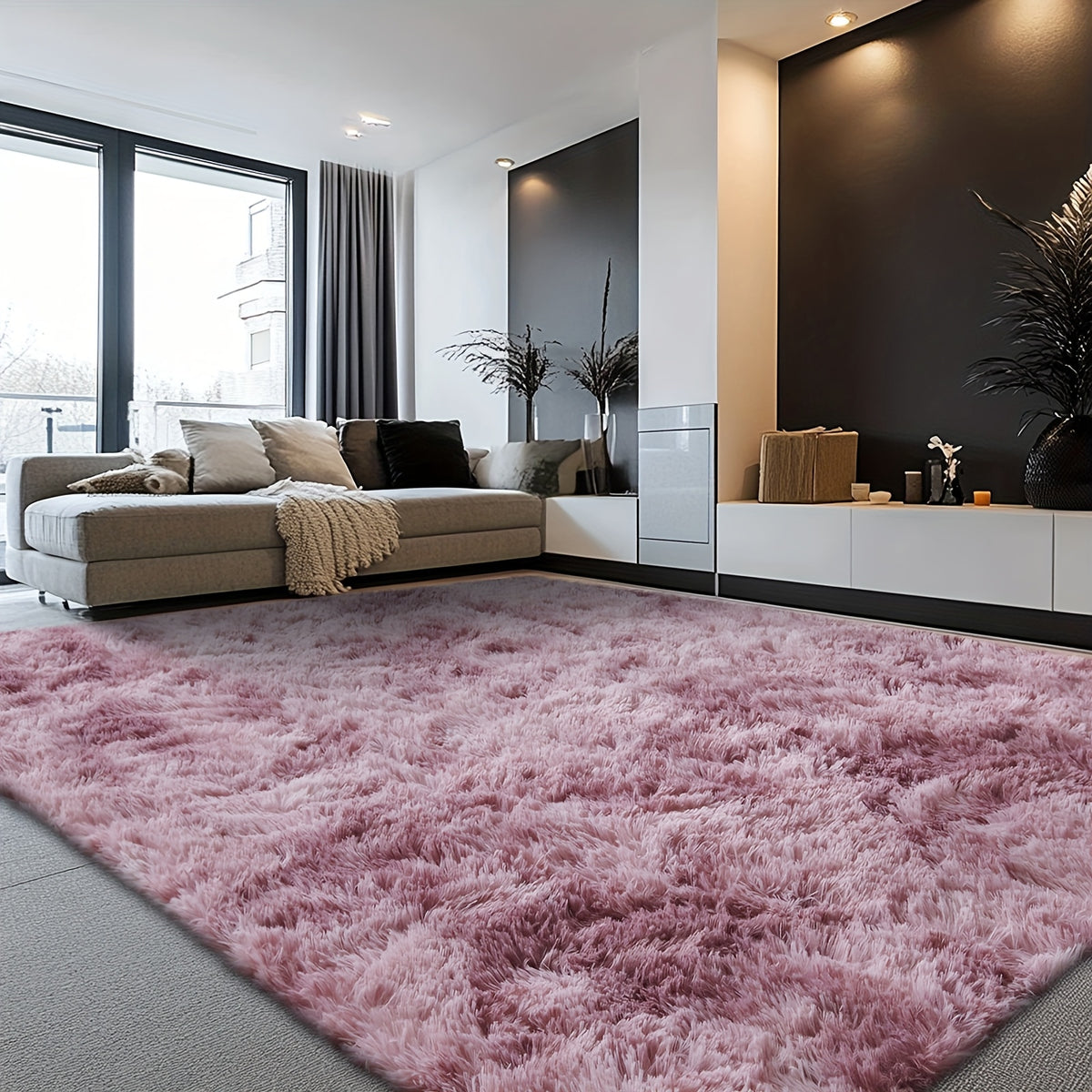 Rugs for Living Room, Super Soft Fluffy Shaggy Area Rugs for Bedroom, Cozy Floor Mats, Plush Indoor Carpet for Kitchen, Faux Rug for Room, Home Decor, Housewarming Gift, Door Mat