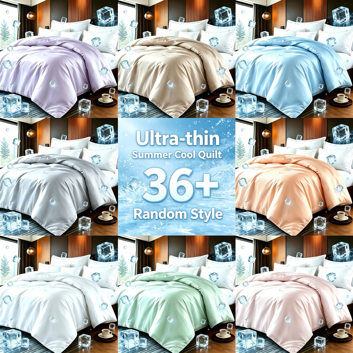 2/3pcs Solid Color Diamond Pattern Large And Extra-Large Bed Set Soft Comfortable And Lightweight Fabric Breathable Quilt Easy to Care Equipped with Quilts And Pillowcases Luxurious Quality And Ideal Gift, Random Color