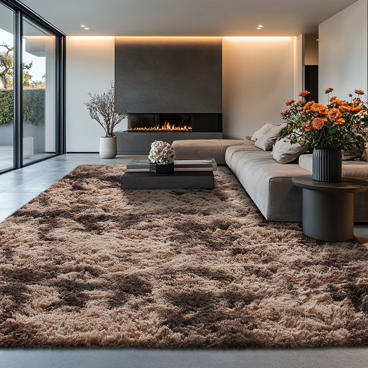 Rugs for Living Room, Super Soft Fluffy Shaggy Area Rugs for Bedroom, Cozy Floor Mats, Plush Indoor Carpet for Kitchen, Faux Rug for Room, Home Decor, Housewarming Gift, Door Mat