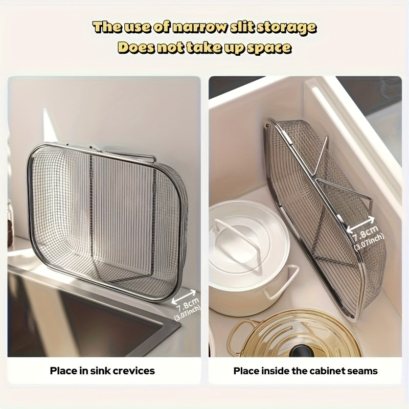 Large Expandable Stainless Steel Colander – Adjustable Folding Design, Portable Telescopic Fruit and Vegetable Rack, Food-Grade Durable Kitchen Essential, Produce Washing Basket, Easy-to-Clean Material