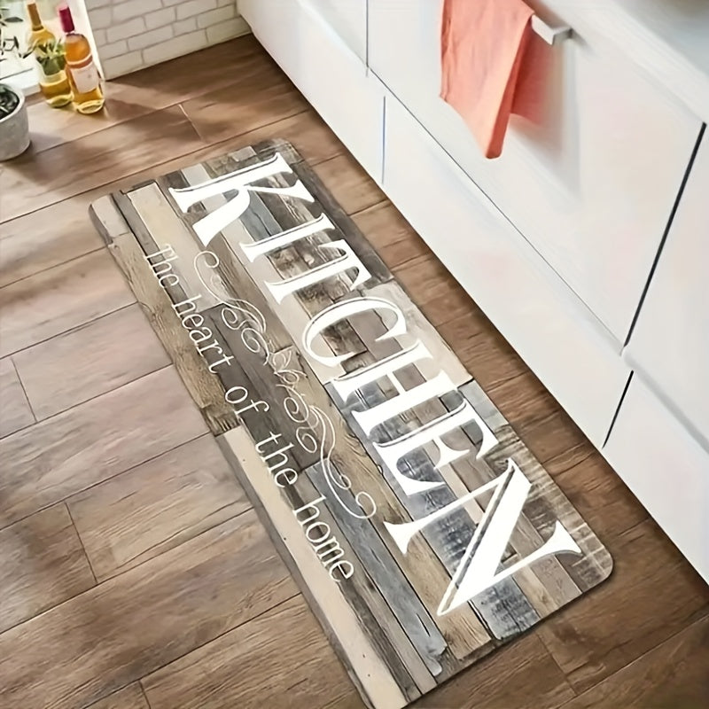 Premium Print Absorbent Kitchen Mat, Non-slip and Durable Floor Mats, Entrance and Exit Door Mat for Kitchen Laundry Room Bathroom Hallway Entrance Area Rugs, Living Room Bedroom Mat, Room Decoration,
