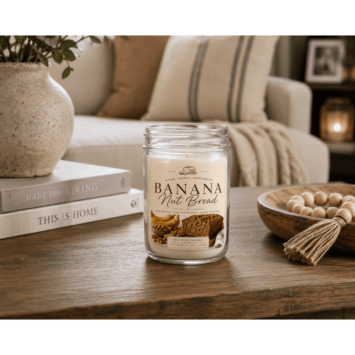 Banana Nut Bread Soy Wax Candle