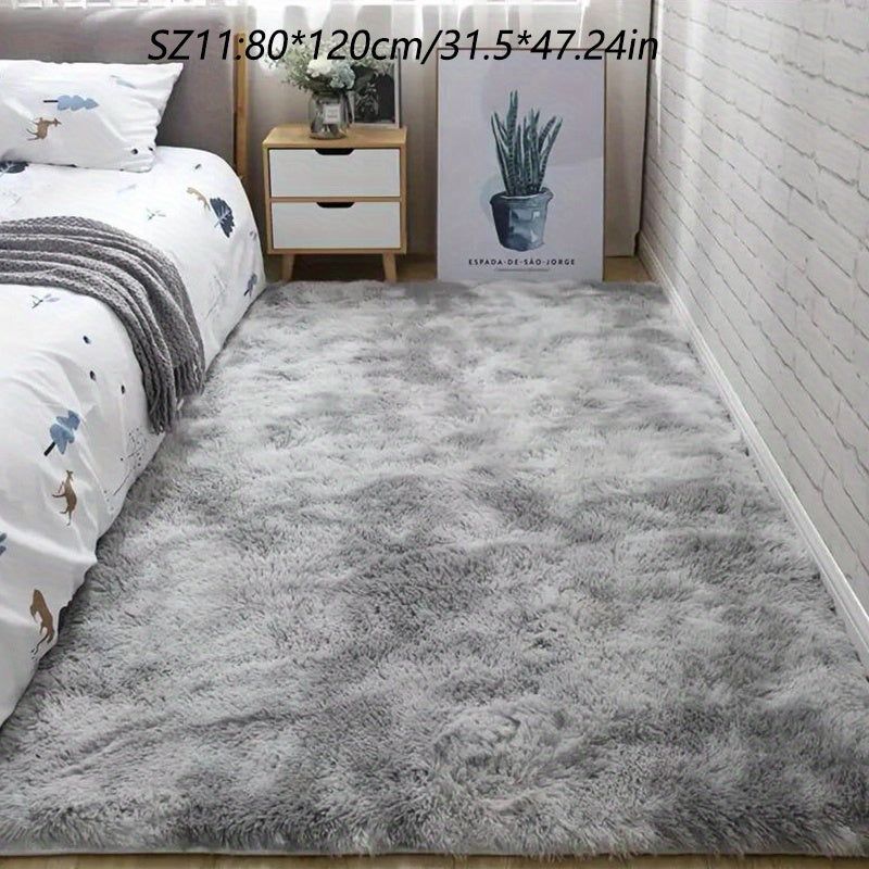 A Luxurious Square Tie-Dye Rug Made from Upgraded Soft Plush Fabric, Available in Various Colors. It Features a Non-Slip Backing, Is Absorbent And Durable, And Can Be Machine Washed, Making It Perfect for Living Rooms, Offices, Bedrooms, Home Decor